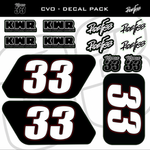 Load image into Gallery viewer, Kyle Wyman 33 Number Plate Decal Kit - Black