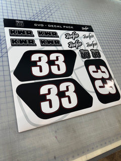 Kyle Wyman 33 Number Plate Decal Kit - Black-2