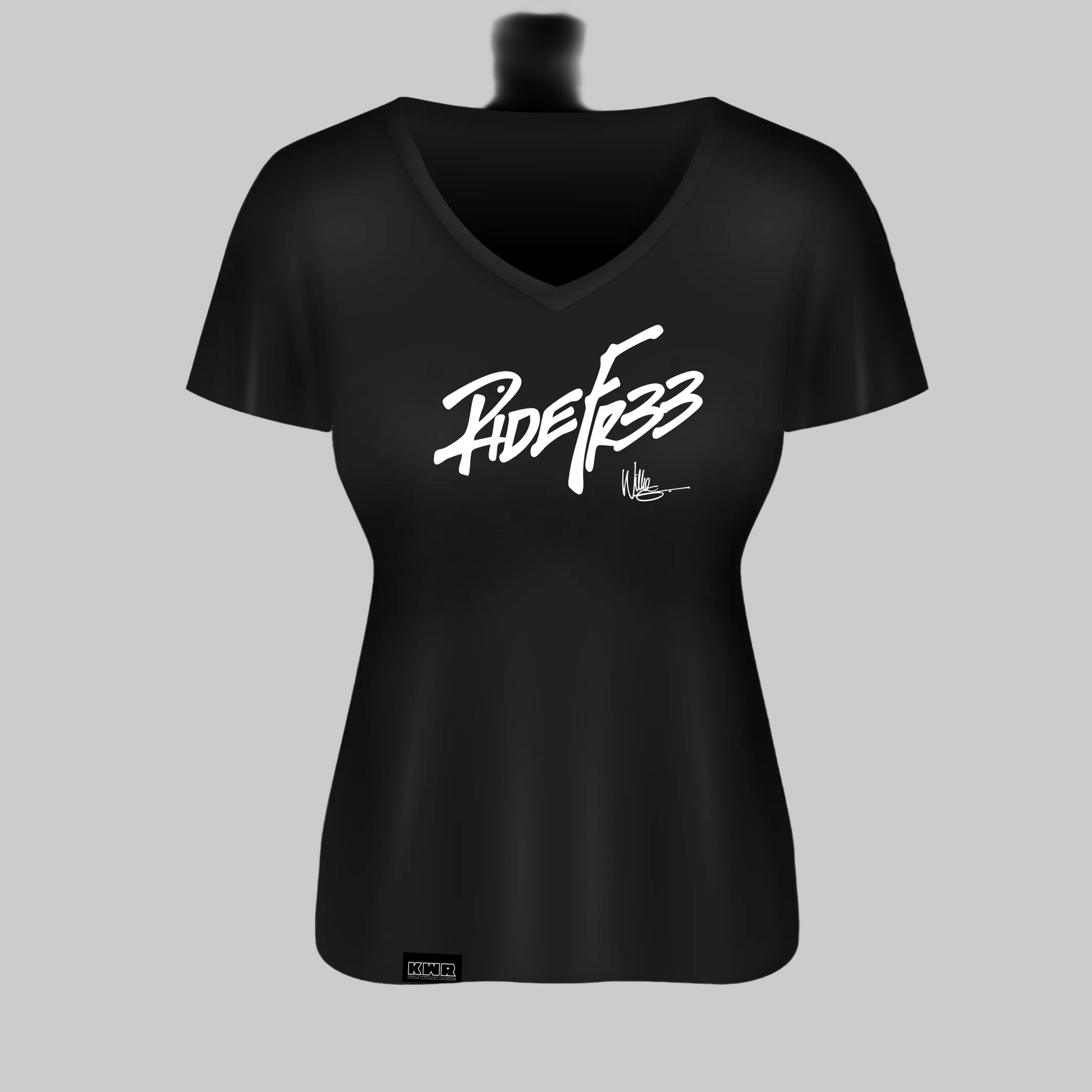RIDE FR33 - Black Women's V-Neck Tee-1