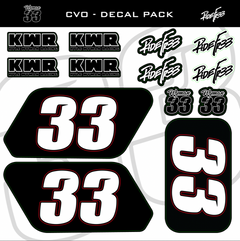 Kyle Wyman 33 Number Plate Decal Kit - Black-1