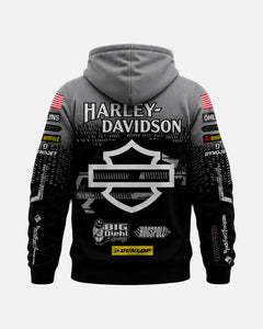 James Rispoli x HDFR USA Team Hoodie - Grey-2