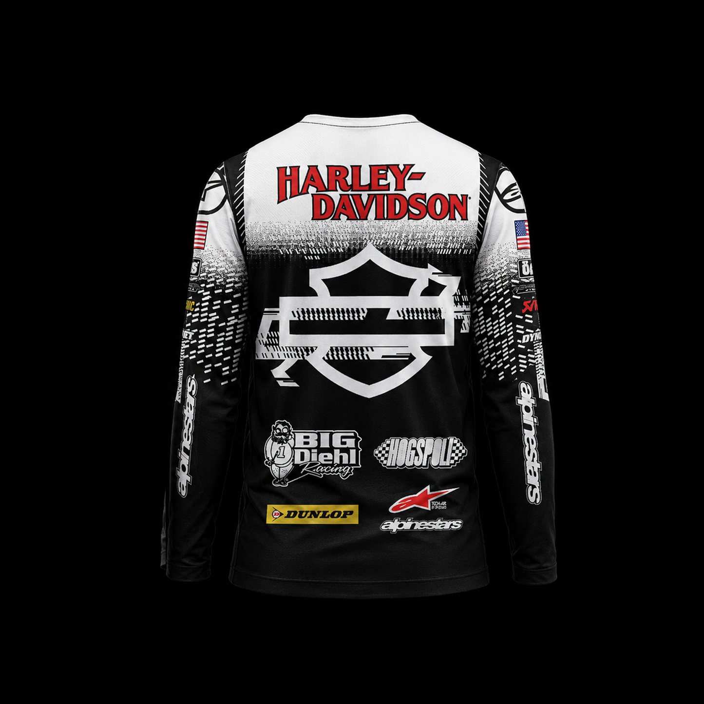James Rispoli x Big Diehl Racing White USA Team Jersey-2