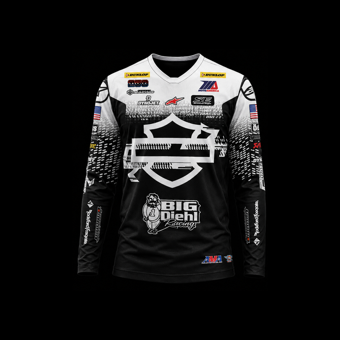 James Rispoli x Big Diehl Racing White USA Team Jersey-1