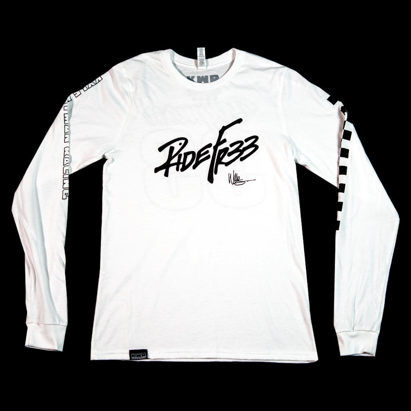 RIDE FR33 - White Long Sleeve Tee-1