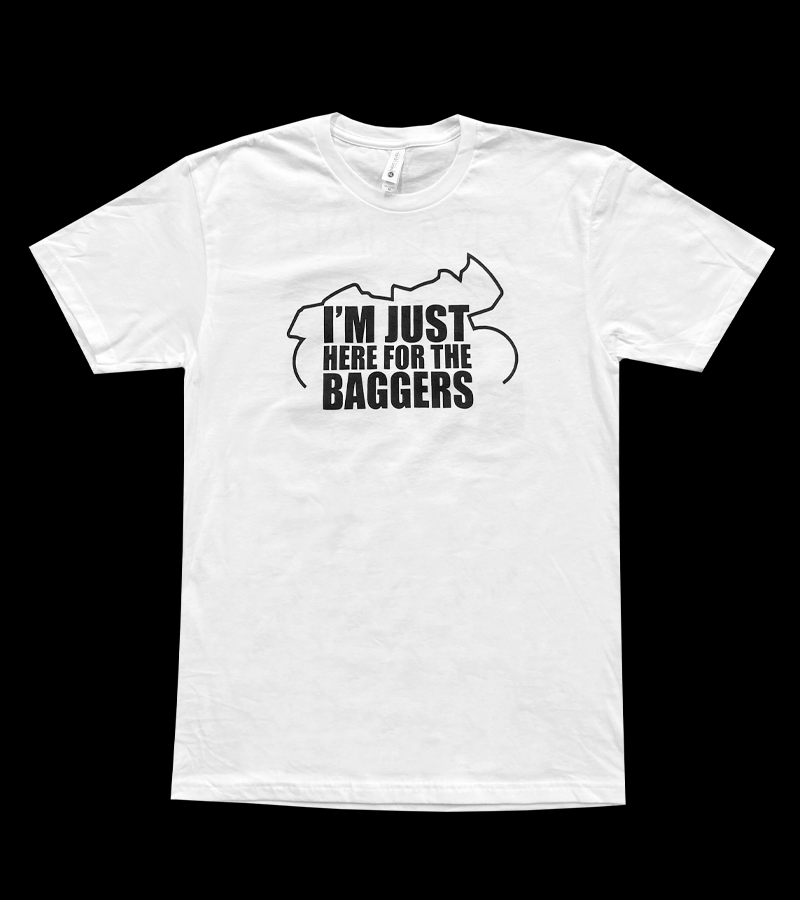 Just Here for the Baggers T-Shirt - White-1