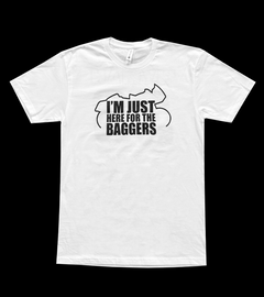 Just Here for the Baggers T-Shirt - White-1